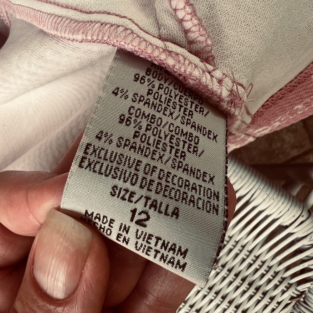 Maya Brooke Pink and White Blazer with Pearl Trim Size 12 - Picture 11 of 12